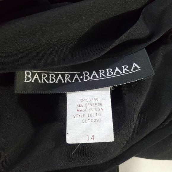 Vintage 80s Barbara Barbara Pleated Drop Waist Wrap Tulip Midi Dress Size 14 - Picture 7 of 9